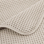 POLYTE Microfiber Oversize Quick Dry Lint Free Bath Towel, 60 x 30 in, 4 Pack (Waffle Weave)