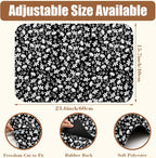 Black and White Flowers Dish Drying Mat for Kitchen Counter Coffee Bar Mat Hide Stain Absorbent Rubber Backed Drying Rack Pad Espresso Machine Coffee Table Accessories 15.7 x 23.6 Inch