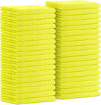Avalon Towels Microfiber Cleaning Cloths (Value Pack of 36) Size 16" x 16", Highly Absorbent Cleaning Rags, Lint Free Cleaning Towels, Reusable and Washable, Microfiber Towels for Cars (Yellow)
