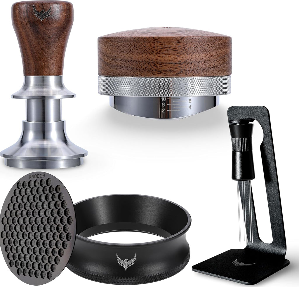51.5mm Espresso Tool Kit for La Pavoni Post-Millennium Models – Includes 30lb Espresso Tamper, Coffee Distributor, Magnetic WDT Tool, and Portafilter Funnel with Puck Screen Set