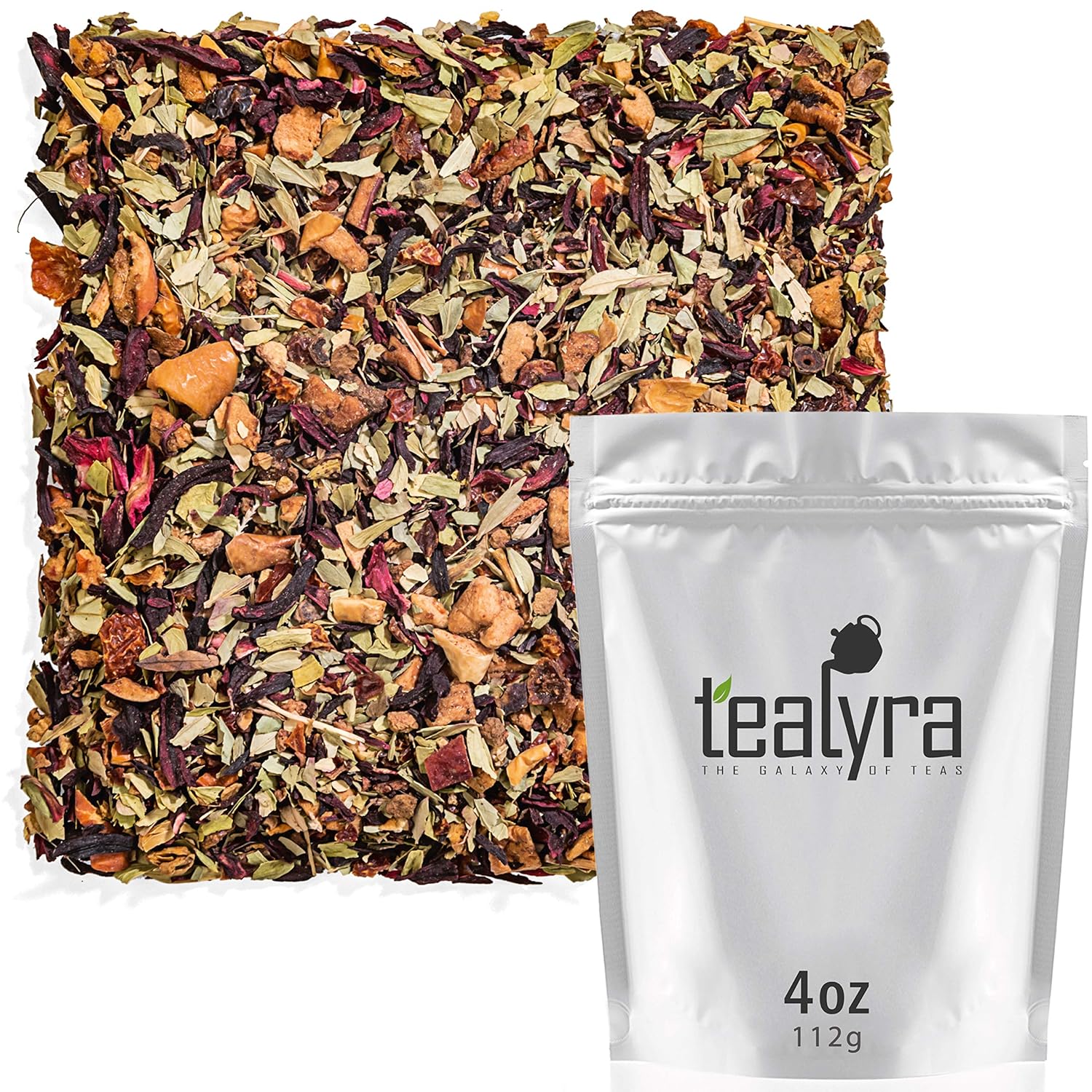 Tealyra - Senna Quick Cleanse - Detox Blend - Hibiscus - Rosehip - Pomegranate - Herbal Fruity Loose Leaf Tea - Hot or Iced - Caffeine Free - 112g (4-ounce)