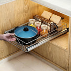 11" Wx21 D Pull Out Cabinet Organizer, Home Shelf Organization, Heavy-Duty Pull Out Shelves for Cabinets, Slide Out Drawers Organizer for Kitchen, Pantry