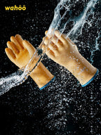 LANON Protection Wahoo Liquid Silicone Smoker Oven Gloves, Food-Contact Grade, Heat Resistant Gloves for Cooking, Grilling, Baking, Yellow, XXL/11