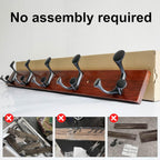 SKOLOO 30-Inch Cherry Wood Coat Rack Wall Mount with 5 Triple Hooks - Ideal for Family Entrances, Classrooms, and Pet Supplies Storage - Perfect Coat Hooks for Wall