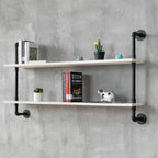 Floating Shelves for Wall Bookshelf Industrial Pipe Shelving Shelves Natural Wood Planks 48 inch Rustic Wall Shelves Hanging Bookshelves Farmhouse Kitchen Shelving