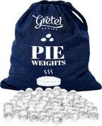 Glass Pie Weights for Baking | Better Than ceramic beads! Dust Free Borosilicate Glass | Large Quantity 2.5 Pounds | Drawstring Storage Bag | Essential baking tools and pie making accessories