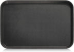 New Star Foodservice Restaurant Grade Non-Slip Tray, Plastic, Rubber Lined, Rectangular (Black, 18-Inch x 26-Inch)