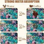 Abstract Mandala Galaxy Star Dish Drying Mat for Kitchen Counter Coffee Mat Hide Stain Absorbent Rubber Backed Dish Drainer Rack Pad Espresso Machine Coffee Bar Accessories 15.7 x 23.6 Inch