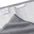 Homaxy Premium Kitchen Towels(18”x 28”, 8 Pack), Large Cotton Kitchen Hand Towels, Flat and Terry Dish Towels, 380 GSM Highly Absorbent Tea Towel Set with Hanging Loop, Grey