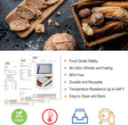 Silicone Pastry Baking Mat with Measurements Extra a Brush and a Dough Scraper- 23.5” x 15.7” Heat Resistant, BPA Free, Non-Stick Non-Slip Pastry Mat for Rolling Dough - Easy to Clean, Red