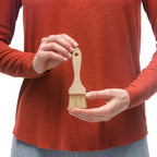 Redecker Natural Horsehair Flat Pastry Brush with Untreated Beechwood Handle, Ideal for Basting, Glazing and Applying Eggwash, 6 Inches, Made in Germany