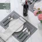 COOK WITH COLOR Bamboo Kitchen Utensil Set with Drawer Organizer | Cooking Tools and Storage Caddy, Sage, 25 Piece Cutlery Set