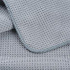 POLYTE Premium Microfiber Kitchen Dish Hand Towel Waffle Weave 12 Pack (16x28 in, Gray)