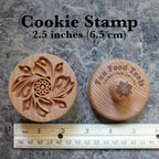 Wood Cookie Stamp, 2.5 Inch (Whirling Flower CS-041)