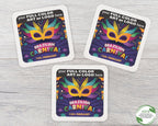 B.E. Green Custom Coasters - Pulpboard Personalized Coasters for Drinks - Full Color Print - Reusable & Absorbent - Beverage Coaster - Promotional Events & Celebrations - Pack of 50 - Square, 4"x 4"