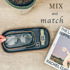 Mora Ceramic Decorative Tray - Rectangle 10in Dish for Jewelry, Soap Dispenser, Perfume, Makeup, Accessories, Candle, in The Bathroom Vanity, Bedside, or Kitchen Counter. Cute Organizers - Black