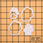 BAKERLOGY Paw-lalalala – Mini Santa Paw Cookie Cutter & Stamp Set (2") – Set of 2 Paw Prints with Santa Hat for Christmas Pet-Themed Fondant Embossers for Festive Cookies, Cupcakes and Edible Crafts