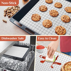Silicone Baking Mat, 16 IN x 10 FT Free Cutting Baking Sheet,Non-Stick Reusable Dough & Pastry Mat,Non-Slip Silicone Mat Roll for Air Fryer Liner,Freeze Dryer,Oven Baking Pan,Kitchen Counter