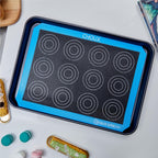 2PCs GUY DREAM Perforated Silicone Baking Mat 11-4/5" x 15-3/4" - 1 Piece Choux Mat for Baking Cookie- Steaming Mesh For Half Size Cooking Sheet - Non-Stick Reusable Oven Liner