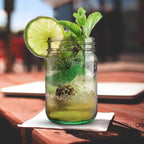 DISCOUNT PROMOS Decorating Mason Jars 12 oz. Set of 10, Bulk Pack - Glass Jars for Overnight Oats, Candies, Fruits, Pickles, Spices, Beverages - Green