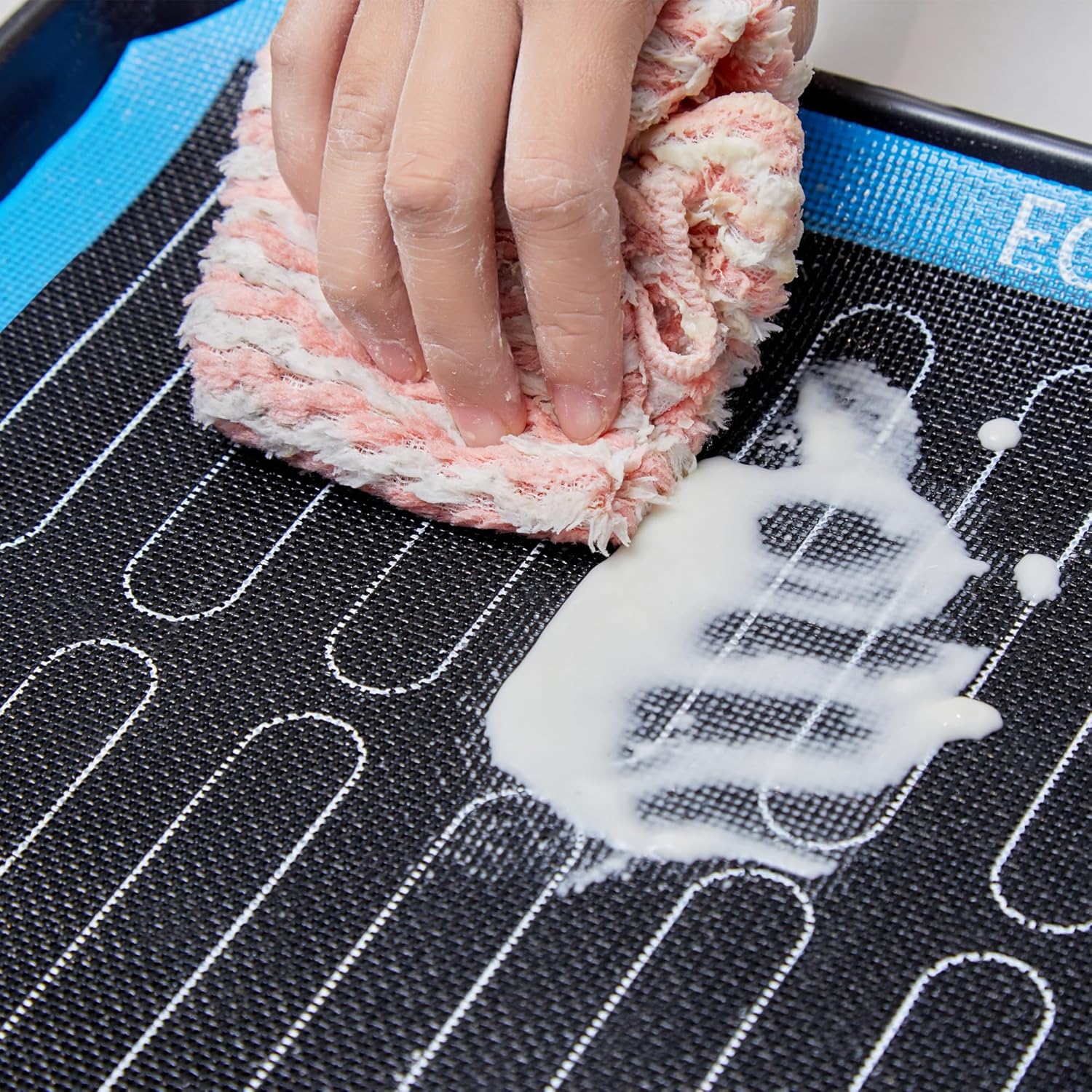 Non-Stick GUY DREAM Perforated Silicone Baking Mat 11-4/5" x 15-3/4" - 2PCs Eclair Mat for Baking - Steaming Mesh For Half Size Cooking Sheet