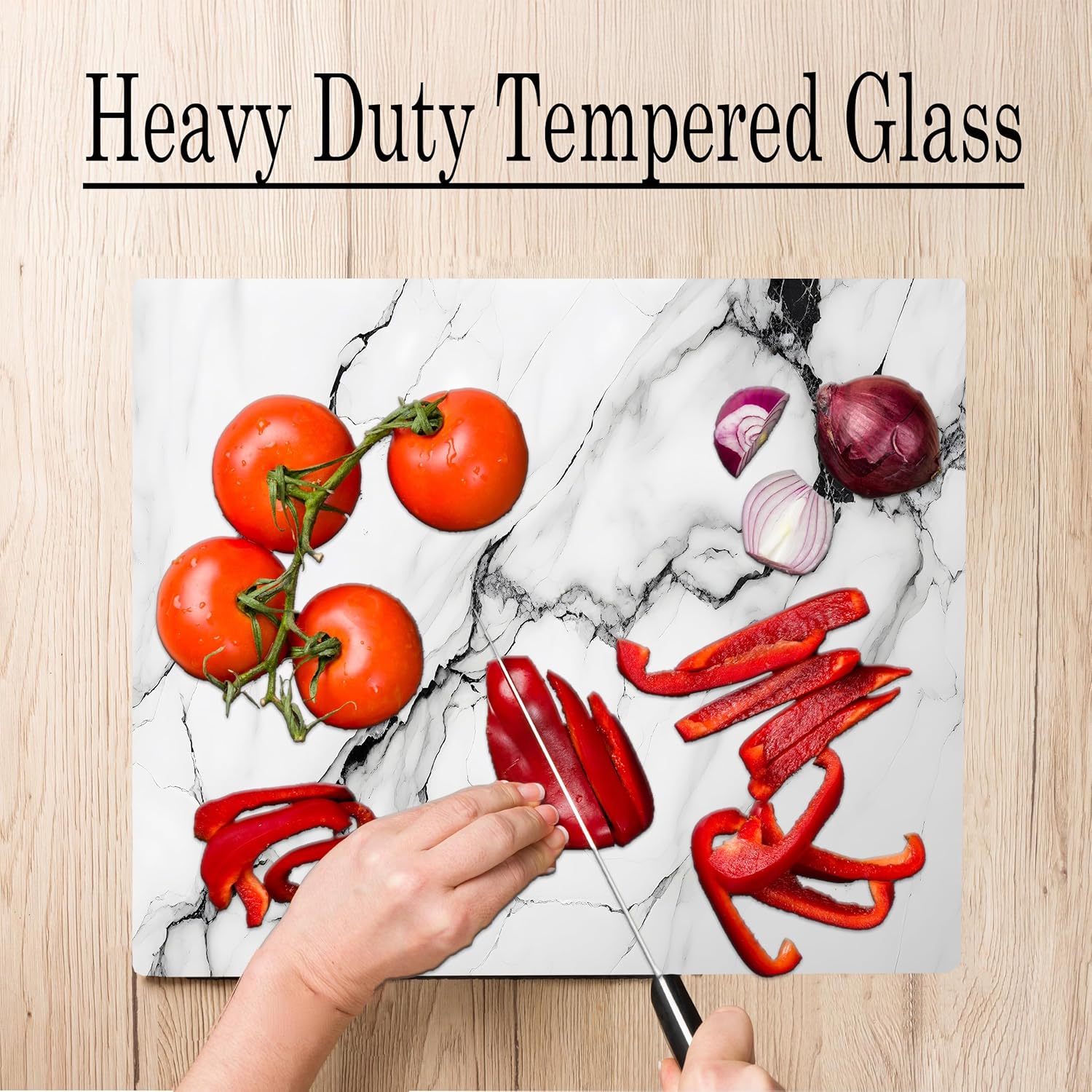 White Black Agate Marble Kitchen Glass Cutting Board Ocean Decorative Gift Marbled Granite Stone Rock Gift For Her Mom Wife (White Black)