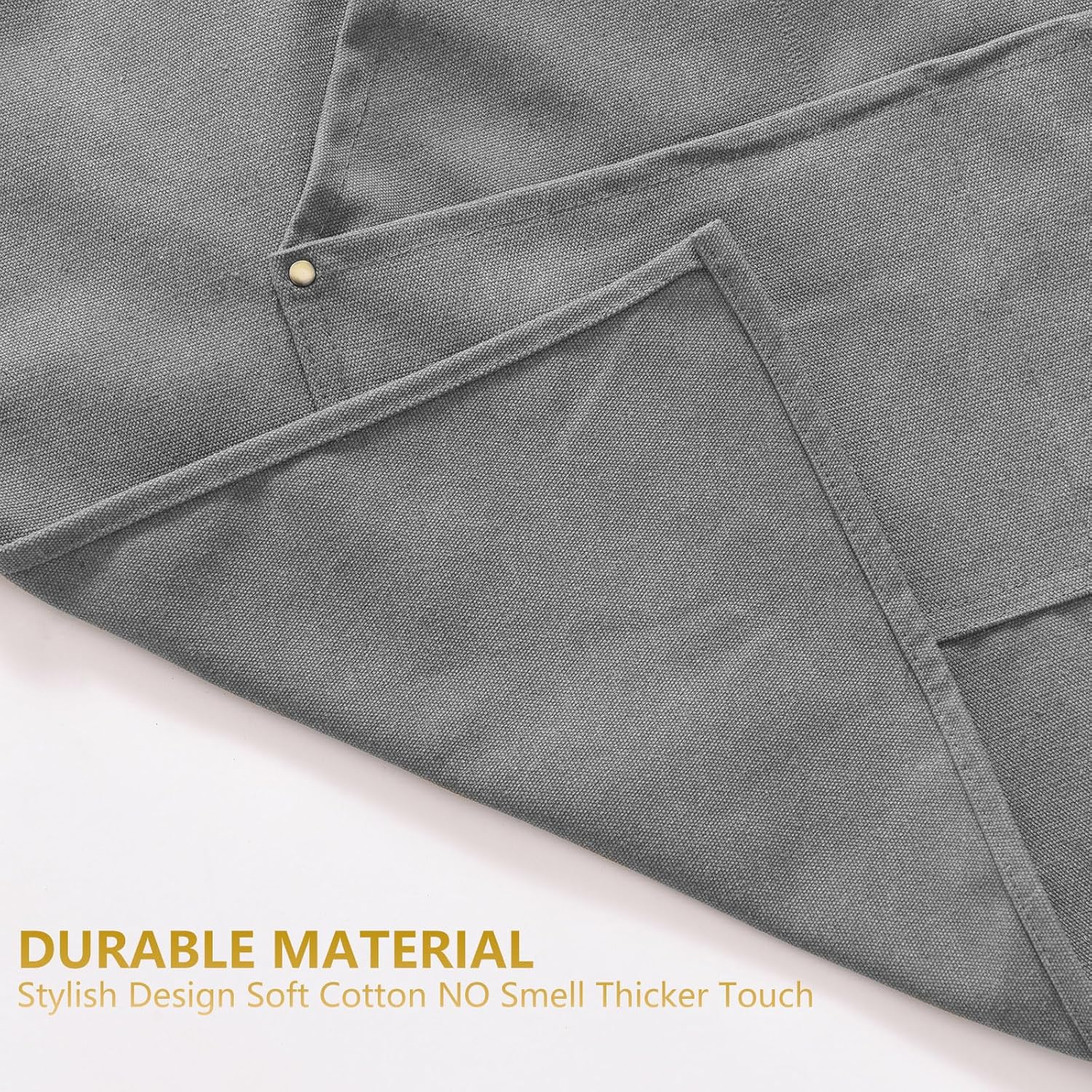 Canvas Aprons for Men Chef Apron, Work Apron with Large Pockets - 16oz Heavy Duty Cross Back, BBQ, Cooking