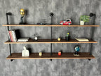 Floating Shelves 70 inch Wall Bookshelf Industrial Pipe Shelving Shelves Real Wood Planks Rustic Wall Shelves Hanging Bookshelves Farmhouse Kitchen Bar Shelving