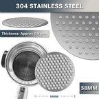 NEOUZA V4 Espresso Puck Screen 0.8mm Thickness Honeycomb Mesh Double Layer Black Protective Coating for Coffee Portafilter Basket (2, Silver, 58mm)