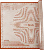 Silicone Pastry Mat 34X26 Inch Nonstick Baking Mat with Measurement, Perfect for Dough Mat, Pastry Board, Kitchen Counter Mat, For Dough, Pie Crust, Fondant, Pasta/Pizza, Red