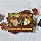 Shanik Premium Charcuterie Board - Magnetic Cheese and Meat Double-Sided Serving Tray and Cutting Board - Gift for Any Occasion Quality Assured Without Engraving