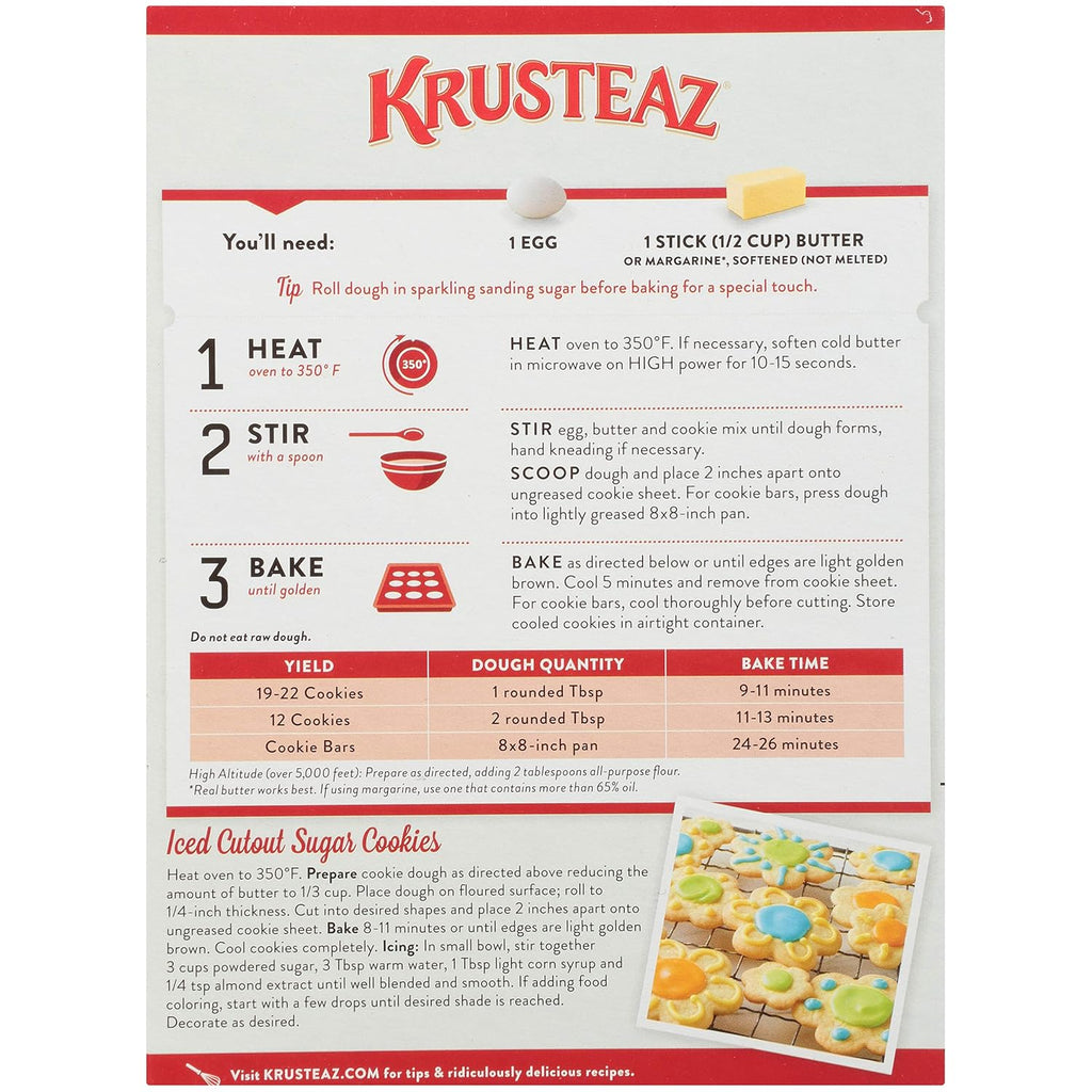 Krusteaz Cookie Mix, Butter Vanilla Sugar Cookie Mix, 14-Ounce Box (Pack of 1)