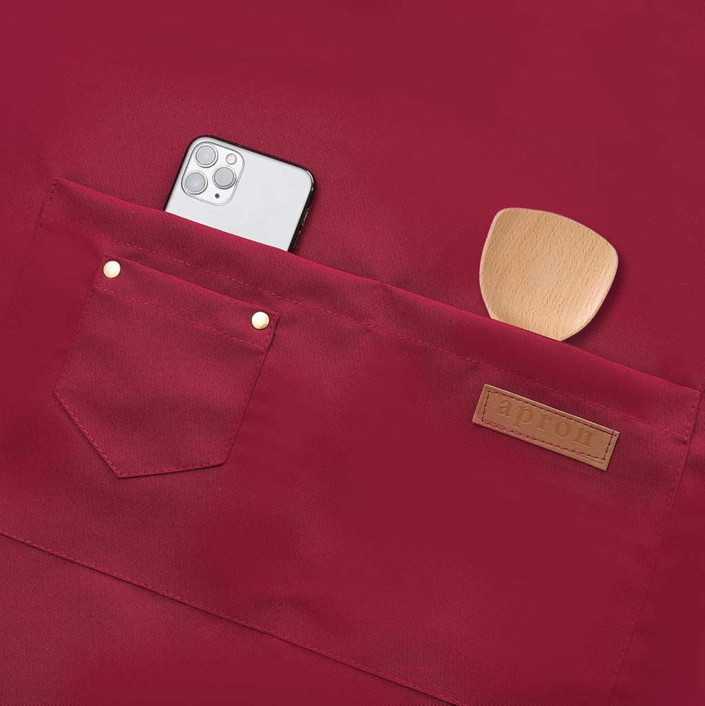 Tosewever Art Aprons for Women Painting Pottery Baking, Mens Buckle Straps Kitchen Apron with Pockets for Chef Cooking