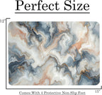 Multicolored White Agate Marble Kitchen Glass Cutting Board Ocean Decorative Gift Marbled Granite Stone Rock Gift For Her Mom Wife (Multicolored)