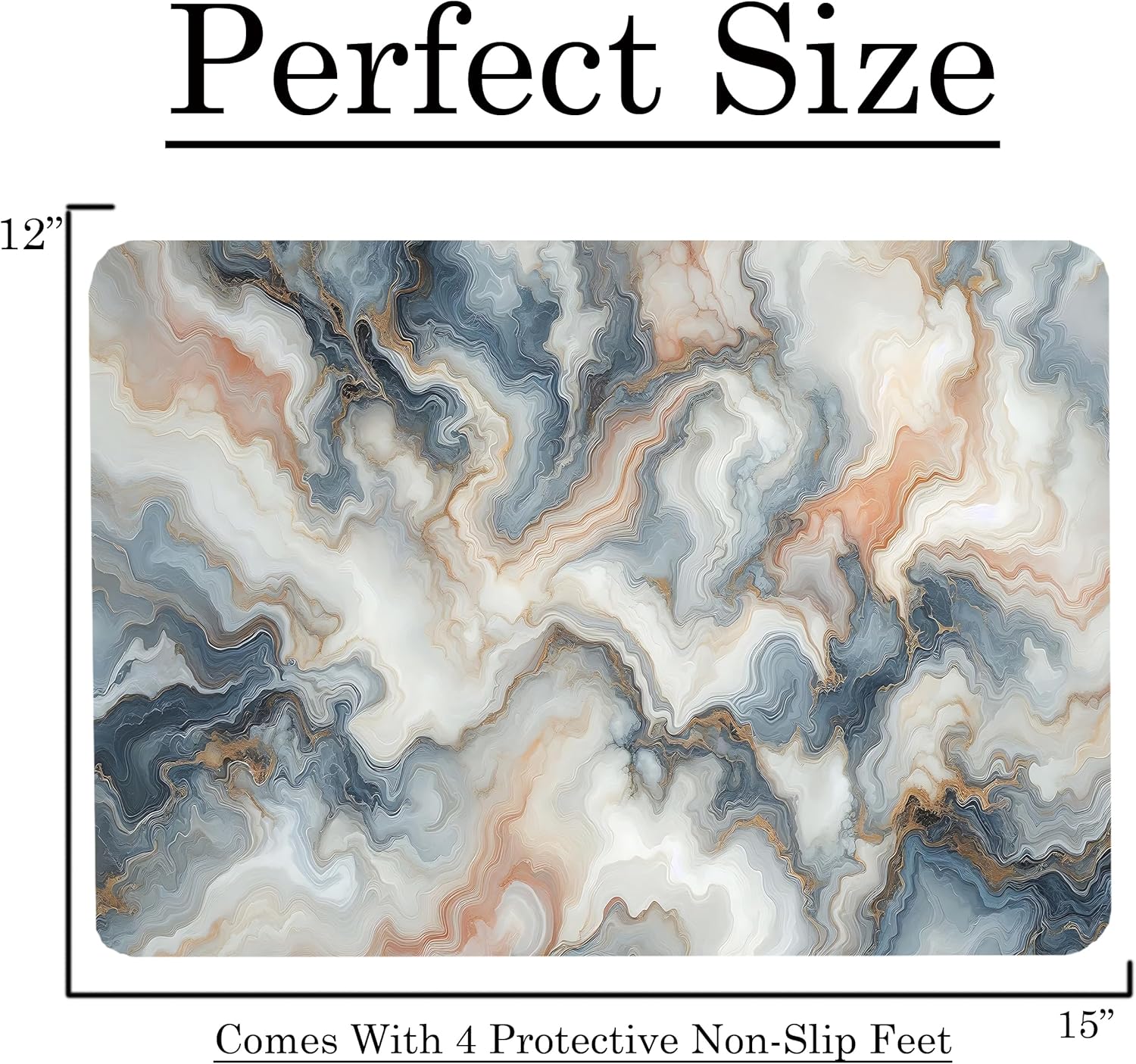 Multicolored White Agate Marble Kitchen Glass Cutting Board Ocean Decorative Gift Marbled Granite Stone Rock Gift For Her Mom Wife (Multicolored)