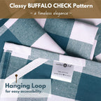 Native Fab 6-Pack Kitchen Towel with Hanging Loop 16x26 inches, Cotton Buffalo Check Kitchen Towels for Cleaning Drying, Washcloths Soft & Absorbent Cloth Rags, Bar Towel, Dish Cloth, Teal Green