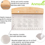 Dough Cutter for Bread and Pizza Dough - Stainless Steel Metal Griddle Scraper Chopper - Multipurpose Bench Scraper Kitchen Utensil for Flat Top Griddle - Commercial Quality