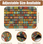 Boho Dish Drying Mat Colorful Mandala Flower Coffee Bar Mat for Countertop Absorbent Rubber Backed Hide Stain Dish Drainer Rack Pad Coffee Maker Espresso Machine Cafe Table Decor 15.7 x 23.6 Inch