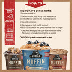 Kodiak Cakes Minute Muffin Cup Variety Pack - 100% Whole Grains, Double Dark Chocolate, Blueberry & Cinnamon Roll (Pack of 12)