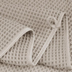 POLYTE Microfiber Oversize Quick Dry Lint Free Bath Towel, 60 x 30 in, 4 Pack (Waffle Weave)