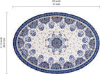 Bico Blue Talavera Ceramic 16 inch Oval Platter, Microwave & Dishwasher Safe