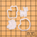 BAKERLOGY Forest Friends - Mini 2" Cookie Cutter & Stamp Set - Fawn & Hedgehog Design for Easter & Woodland Spring Cookies, Cupcakes & Fondant Decorations