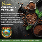Low Acid Organic Coffee – Whole Bean, Mold-Free & Stomach Friendly by Java Planet, Sumatran Single Origin Decaf Coffee, Dark Roast, Smooth Full Flavored, 1LB Bag