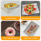 2PCS Cooling Racks for Cooking and Baking - 10" x 16"Heavy Duty Stainless Steel Wire Rack for Baking, Grilling, Roasting - Oven & Dishwasher Safe - Fits Half Sheet Pan（Gold）