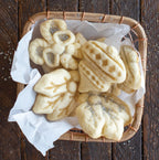 Nordic Ware 01233 Holiday Cast Cookie Stamps, 3-inch rounds, Silver