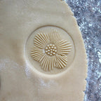 Wood Cookie Stamp, 2.5 Inch (Flower Design CS-121)