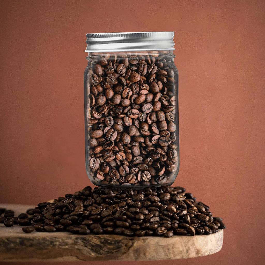 DISCOUNT PROMOS 10 Decorating Mason Jars Set, 12 oz. - Canning, Aluminum Lid - Black