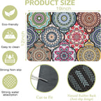 Dish Drying Mat Bohemia Vintage Decorative Pattern Kitchen Mat 12"x19" Bsorbent Coffee Maker Mat for Dishes,Utensils Coffee Maker Pots and Pans Easy Clean Dish Slip Resistant Pad