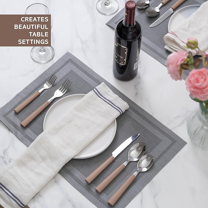 COOK WITH COLOR Bamboo Kitchen Utensil Set with Drawer Organizer | Cooking Tools and Storage Caddy, Brown, 25 Piece Cutlery Set