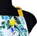 AMOUR INFINI Aprons for Women Adjustable Strap with Waist Ties Apron for Baking, Cooking, Gardening Aprons with Pocket Spring Apron (Wild Meadows- 27.5 x 33 Inches)